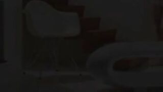 Beauty art masturbate under the stairs