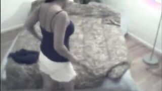 Slim Wife Caught Hammered Over Bed