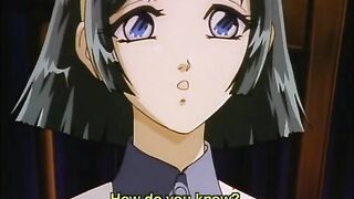 Cute anime schoolgirl trapped by a tentacle monster