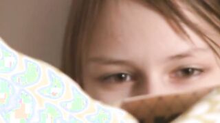 Snatch fingering of busty girl