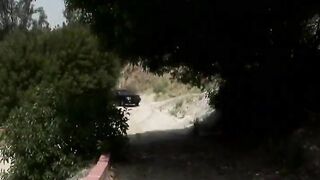 Fiery hottie does two stiff rods