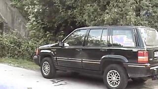 Some guy caught horny roller girl while