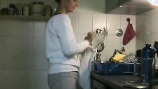 Awesome Doggy style Sex in Kitchen.