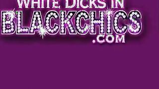 Cock Hungry Ebony Treated With Big White Cock