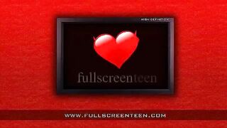 Teen with natural tits Anett stripping panties