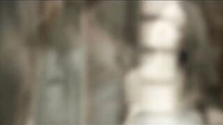 darkhair masturbation in a bathroom