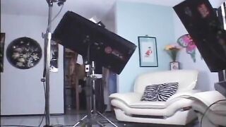 Ebony babe slammed in the face and bottom