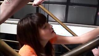 Skinny slut Karoi Houjou blowjob and handjob