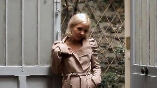 schoolgirl fucking a red umbrella