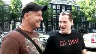 Asian real dutch hooker sucks on cock