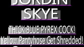 Teen Ebony In Nylon Masturbating With Dildo