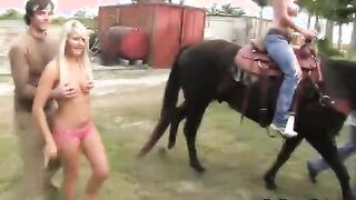 Hot naughty babes are horny and suck dick