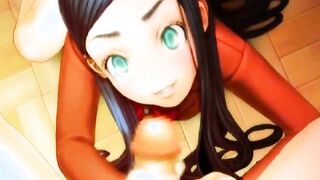 3d hentai handjob and oralsex until facial cum