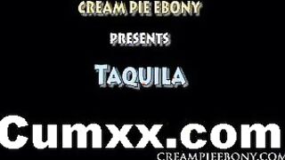 Guy Oiling Ebony Butt And Creampied Pussy