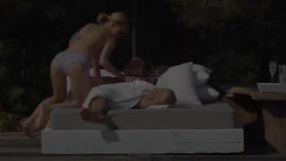 True love fuck behind the pool