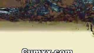 Ebony Fucked And Cumshot On Stomach