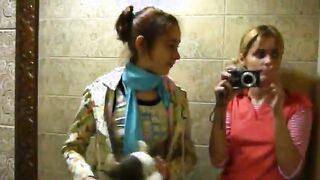 Petite Natasha chick naked at toilet