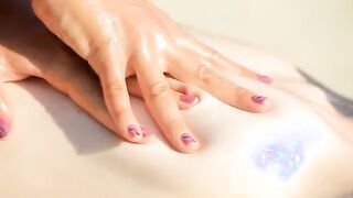 Incredible grass massage of hot babes