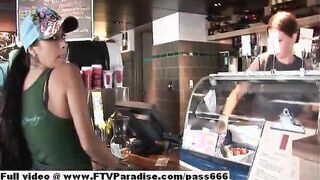 Mysterious Sexy Brunette Get Naked In Public Store