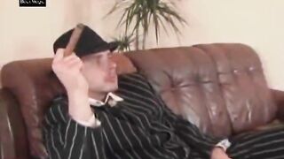 Sweet and lusty blonde girl sucks mighty