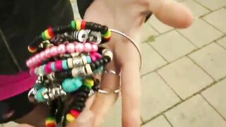 Slutty real amateur redhead honey gets anal fucked somewhere in public for cash