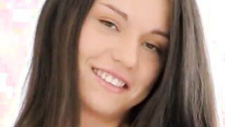 Slim brunette beauty teen in reverse cowgirl and doggy fuck