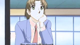 Shemale hentai with bigboobs gets sucked her cock by a  busty anime