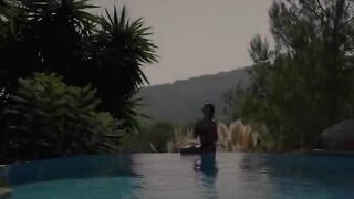 solo blackhair outdoor masturbation