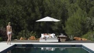 True love banging behind the pool