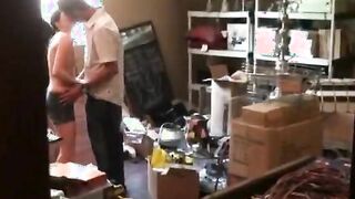 Alluring girlfriend caught on spycam fucking with her lover inside the attic