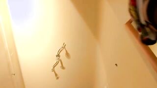 Horny mature stockings blonde shows off pussy