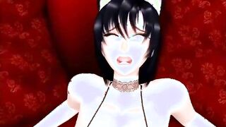 Bigboobs 3d animated hot riding shemale cock on the sofa