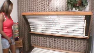 Naughty ebony gal banged throbbing shaft