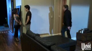 Kaylani Lei does fellatio & screws throbbing sausage