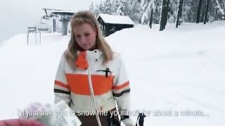 Czech girl Nathaly Teges fucked with pervert stranger for cash