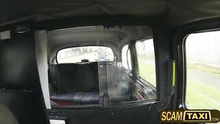 Hot amateur lady busted and gets fucked in taxi