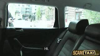 Super hot amateur reporter bargains for petrol and gets fucked in a taxi