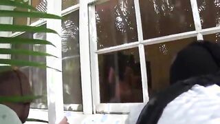 Three young chicks fucking with burglar