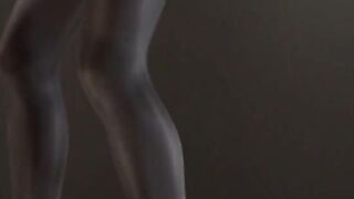 Babe love stripping with strap om