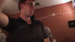 Threesome fucking on college motel