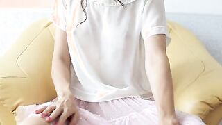 Unbelievable woman playing with mirror