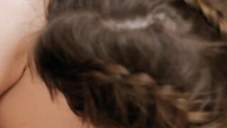 two lesbs have violet dildo