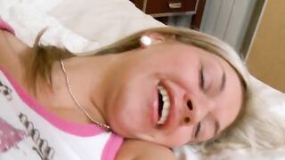 Blonde chick deeply ass banged