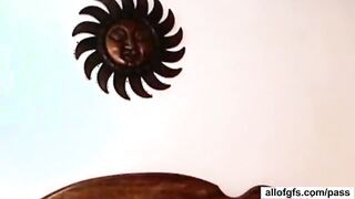 Blonde girlfriend gives toy fuck solo