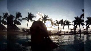 Milkenema lover gets frisky in the pool