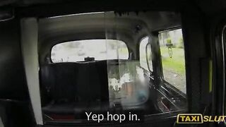 Georgie flashes her big tits and ripped with pervert driver