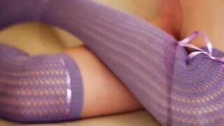 busty teen with fetching socks