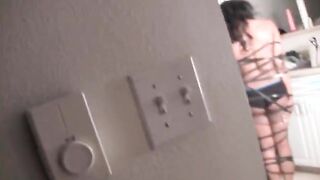 spanking during bondage desperation with black girl