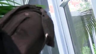 Three young teenies fucking with burglar