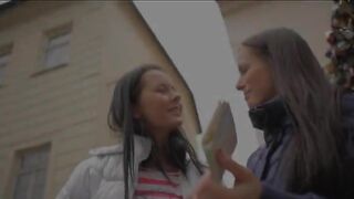 Lost pretty teen finds lesbian pleasure